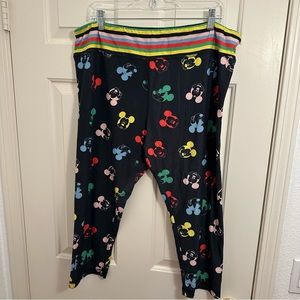 Disney Parks Authentic Rainbow Mickey Mouse Cropped Leggings - Plus Size 1X